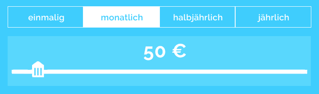 Spendenformular für wiederkehrende Zahlungen