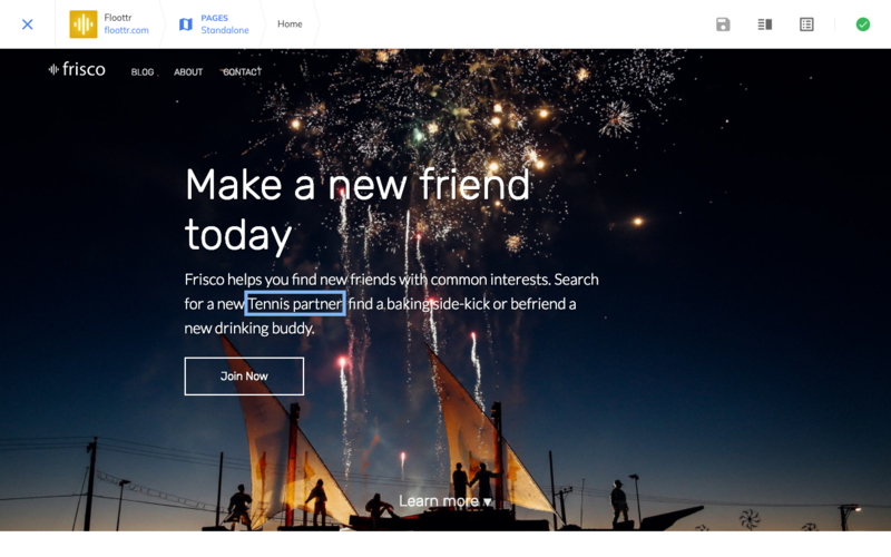 Inline editable region in the Visual Editor