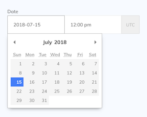 Date Time interface