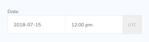 Date Time interface