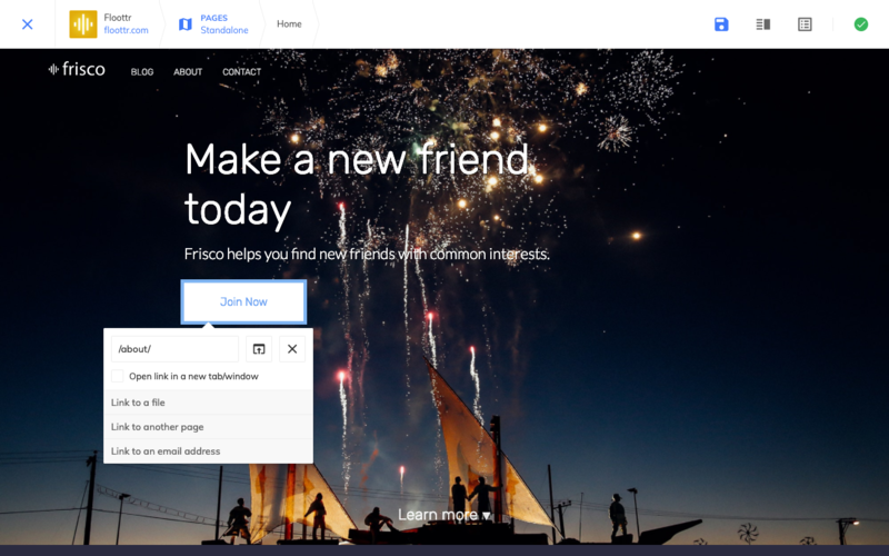 Link editable region in the Visual Editor