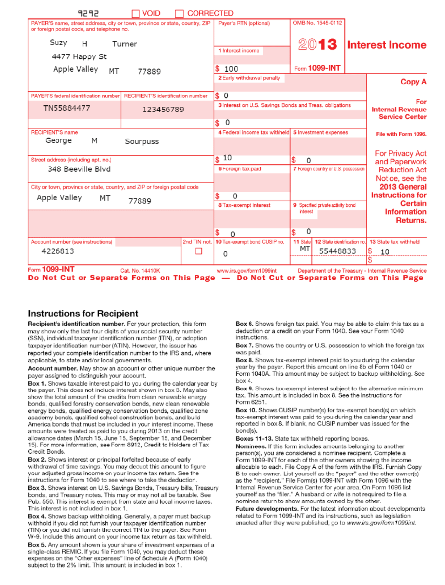 1099 Int Template Create A Free 1099 Int Form 