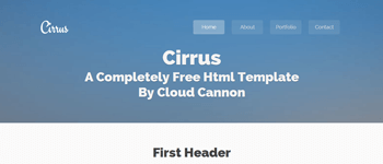 Cirrus template screenshot