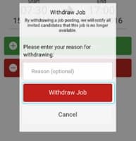 Withdraw a job