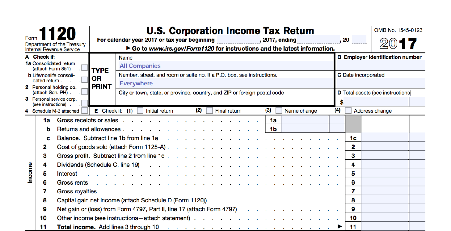 Do I need to file a Form 1120 if the business had no
