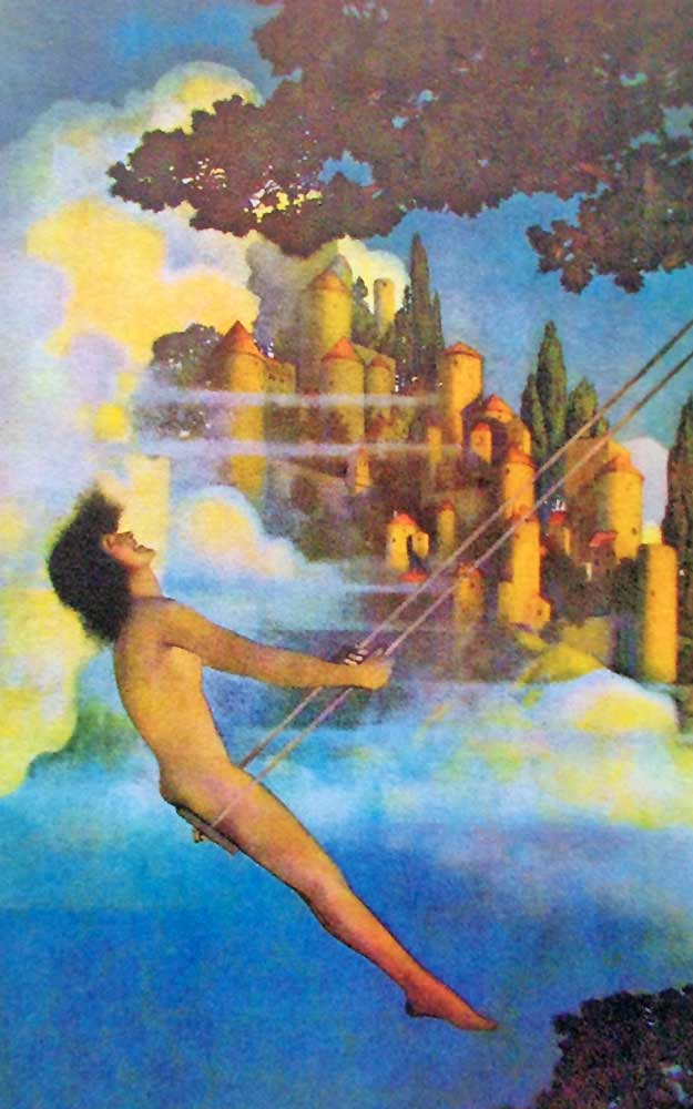 Dinky Bird, a painting by Maxfield Parrish