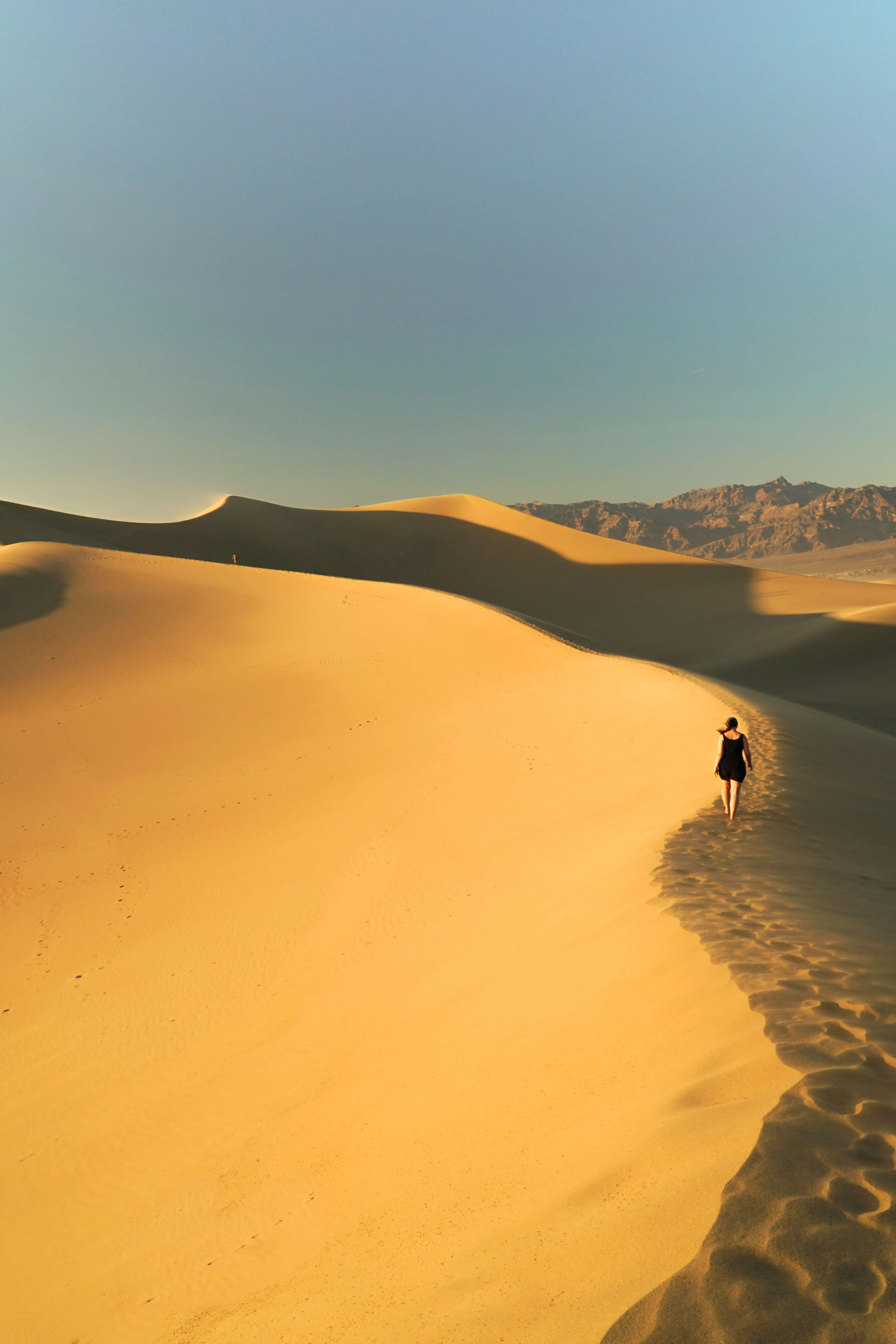 Crossing the Mesquite Dunes