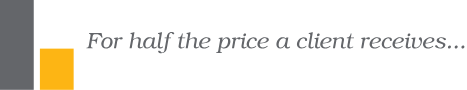 For the half the price a client receives graphic