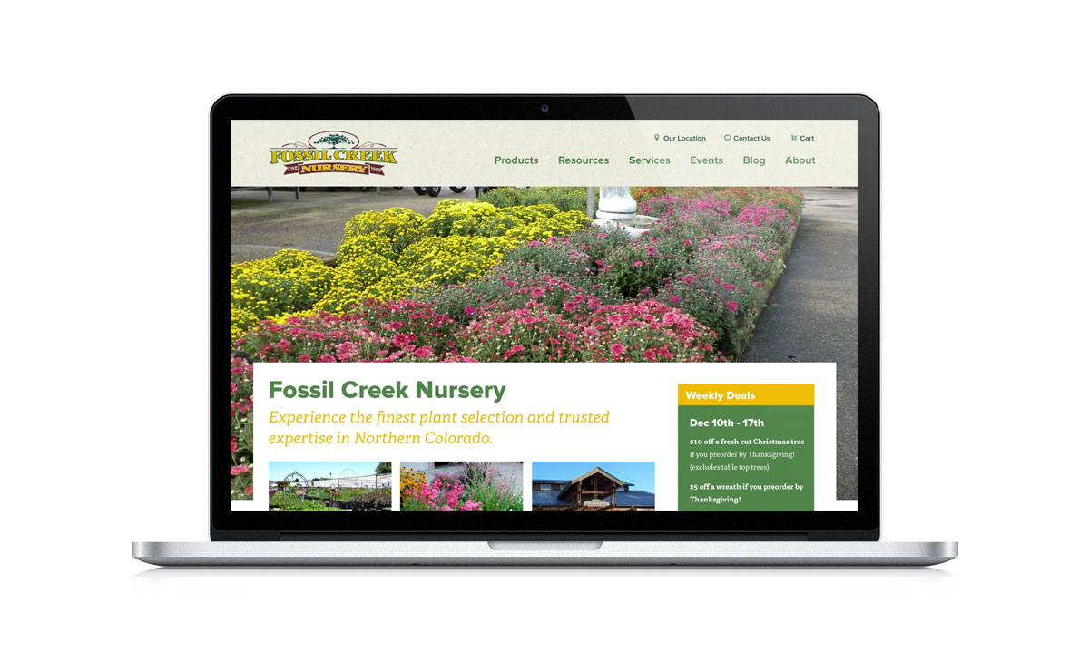 New Desktop Website Screenshot - Fossil Creek Nursery New Desktop Website Screenshot - Fossil Creek Nursery