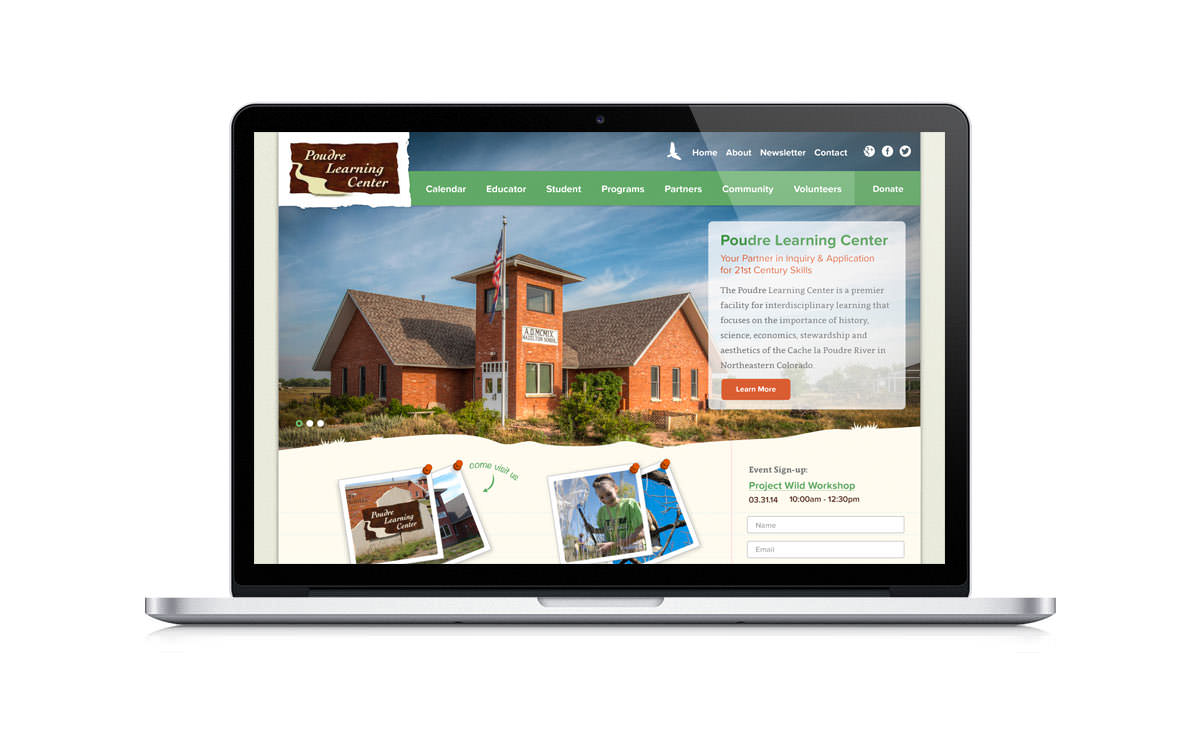 New Desktop Website Screenshot - Poudre Learning Center New Desktop Website Screenshot - Poudre Learning Center