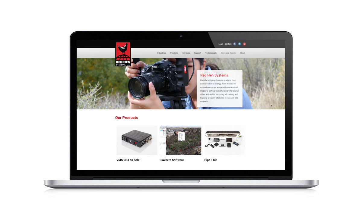 New Desktop Website Screenshot - Red Hen Systems New Desktop Website Screenshot - Red Hen Systems