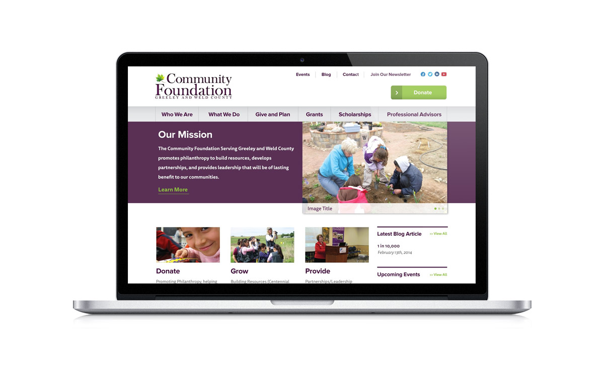 New Desktop Website Screenshot - The Community Foundation Serving Greeley and Weld County New Desktop Website Screenshot - The Community Foundation Serving Greeley and Weld County