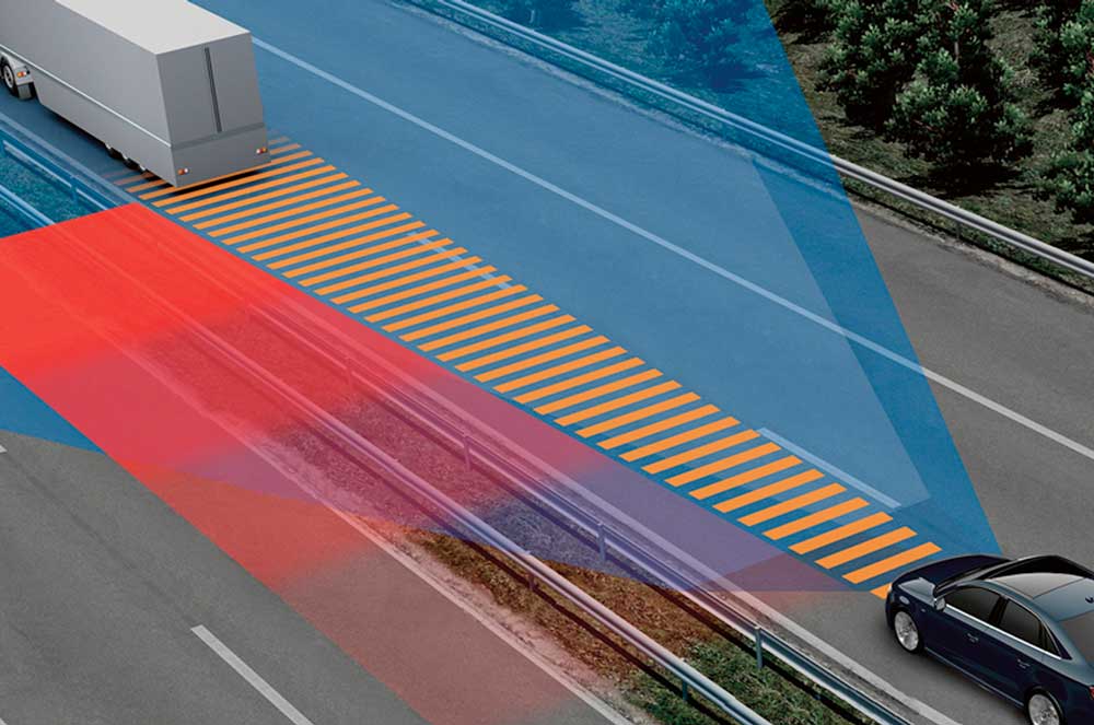 Diagram of Audi A3 pre-sense technology